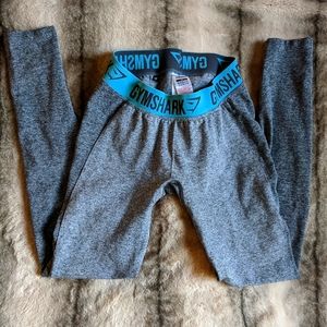 Gymshark flew leggings charcoal and dusty teal